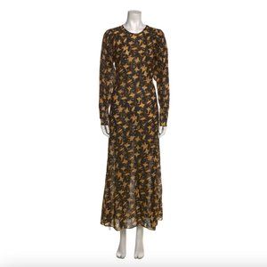 DÔEN Floral Print Long Dress - Size Medium